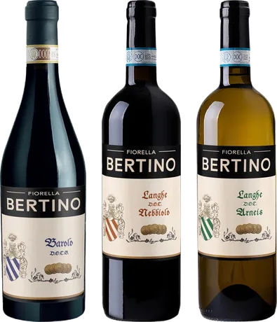 Tre bottiglie della Historical Label Edition: Barolo, Nebbiolo e Arneis